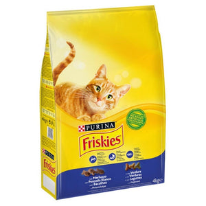 Purina friskies con merluzzo e verdure per gatto adulto multipack da 2 confezioni da 4 kg ciascuna