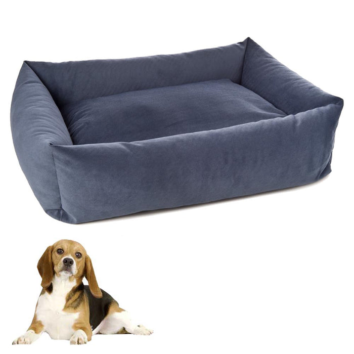 Fuss dog cuccetta per cani rettangolare sfoderabile velvet blu cm 80xh22 made in italy