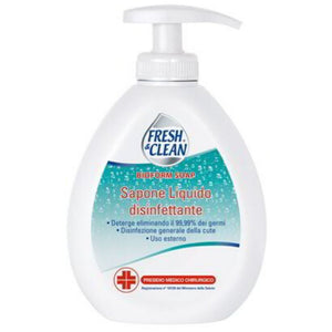 Fresh&clean sapone liquido disinfettante 6 flacon da 300 ml con dosatore