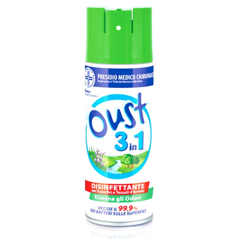 Glade oust 3in1 disinfettante per tessuti e superfici 5 flaconi da 400 ml