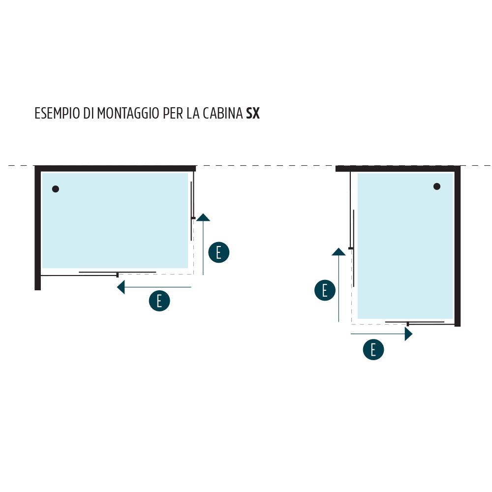 Ogomondo box doccia corner due ante cristallo serigrafato temperato *** misure 76.5-79.5x116.5-119.5xh185 cm serigraf...