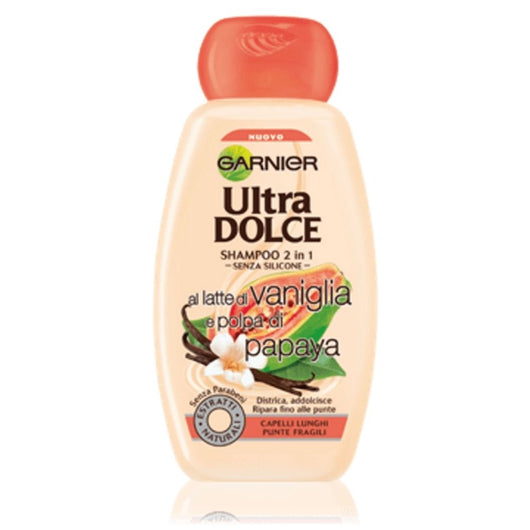 Shampoo 2in1 garnier ultra dolce latte di vaniglia 6 confezioni da 300 ml