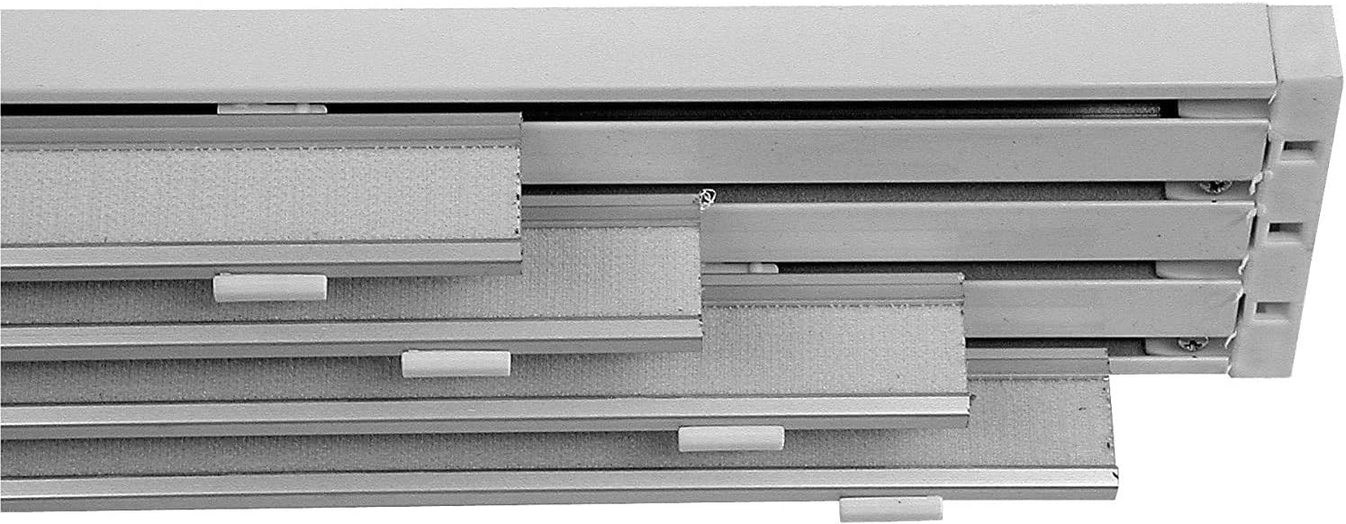 Bastone per Tende A Pannello a Corda Apertura a DX Binario a 4 vie con portapannelli da 60CM Attacco Parete Lung 230CM