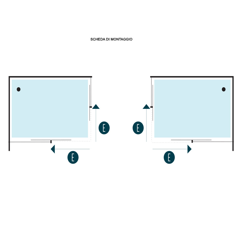 Ogomondo box doccia corner due ante cristallo temprato trasparente *** misure 77-80x117-120xh190 cm, confezione 1