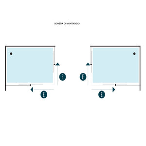 Ogomondo box doccia corner due ante cristallo temprato trasparente *** misure 77-80x97-100xh190 cm, confezione 1