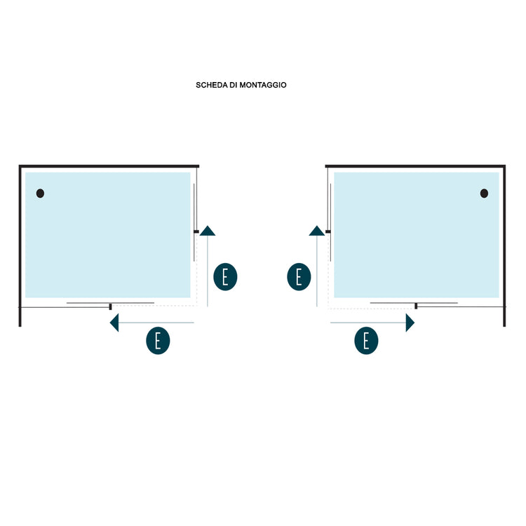 Ogomondo box doccia corner due ante cristallo temprato trasparente *** misure 77-80x97-100xh190 cm, confezione 1