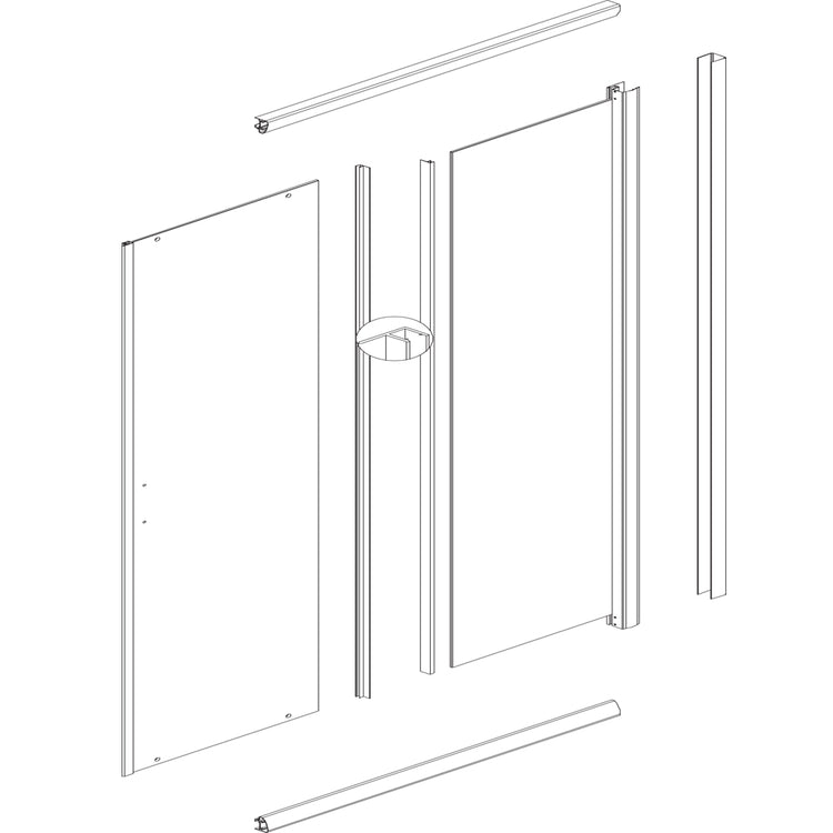 Ogomondo box doccia corner due ante cristallo temprato trasparente *** misure 77-80x117-120xh190 cm, confezione 1