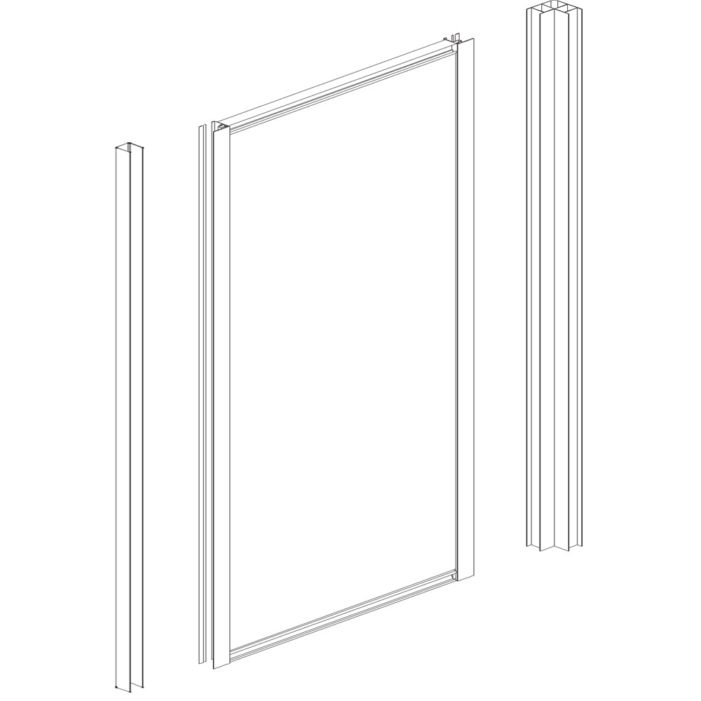 Ogomondo lato fisso per box doccia corner cristallo temprato *** misure 97-100xh190 cm trasparente, confezione 1