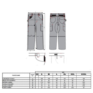 Multipack da 5 pz tg. xl pantalone da lavoro professionale delta 240 gr grigio/nero