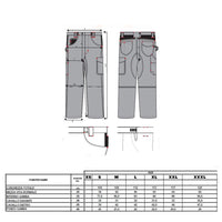 Multipack da 5 pz tg. xxl pantalone da lavoro professionale delta 240 gr grigio/nero