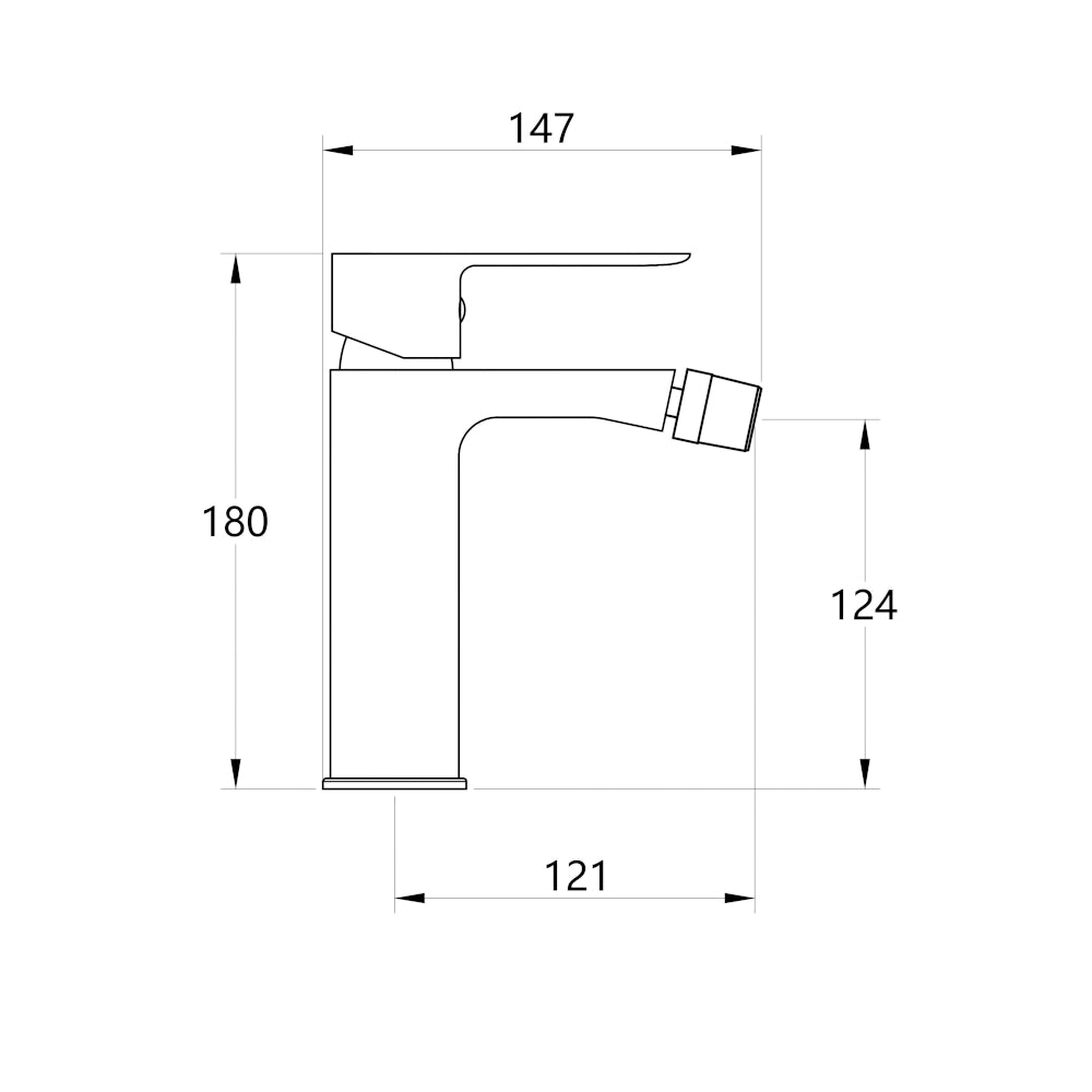 Miscelatore rubinetto oceania per bidet in ottone colore bianco opaco con piletta *** confezione 1