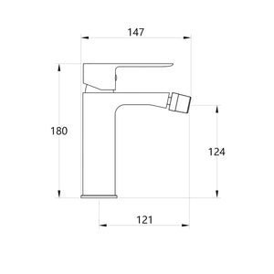 Miscelatore rubinetto oceania per bidet in ottone colore bianco opaco con piletta *** confezione 1