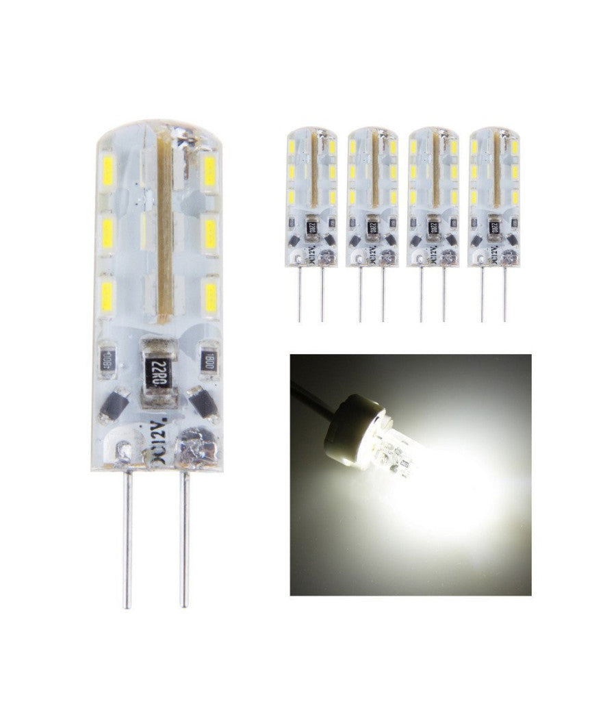 5pcs Pezzi Dc12v 3014 Smd G4 Lampadina A Led Luminosa 3w Bianco Caldo Freddo  -bianco Freddo      -