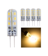 5pcs Pezzi Dc12v 3014 Smd G4 Lampadina A Led Luminosa 3w Bianco Caldo Freddo         