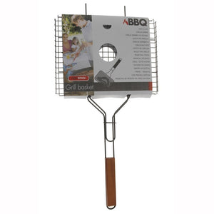 Griglia per barbecue con manico legno stik professional equipmen bbq