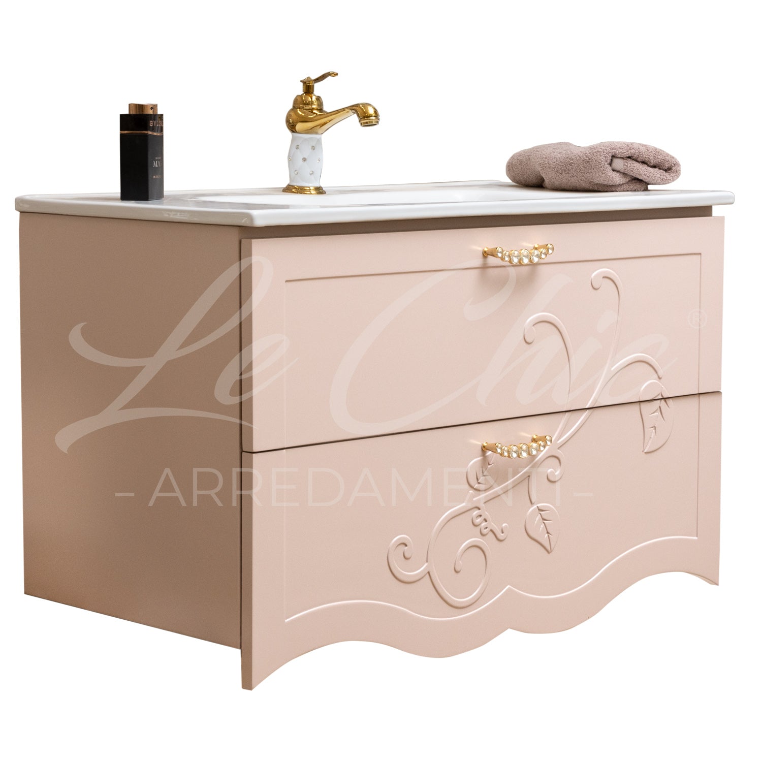 Mobile bagno moderno cipria completo - 120 cm