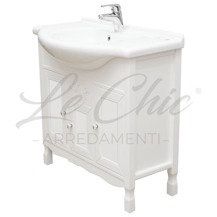 Arredo bagno Cattedrale 85 cm completo shabby chic