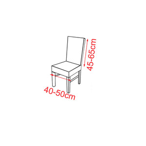 6 Pezzi Coprisedile Elastico Colore Grigio adatto per Sedie da 40 50cm di Larghezza e 45 65cm di Altezza in Poliestere