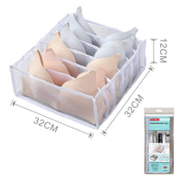 6 Pezzi Divisore Biancheria da 6 Posti per Cassetti Armadi Organizer per Biancheria Intima Reggiseni Calze Fazzoletti e Cravatte 32x32x12cm