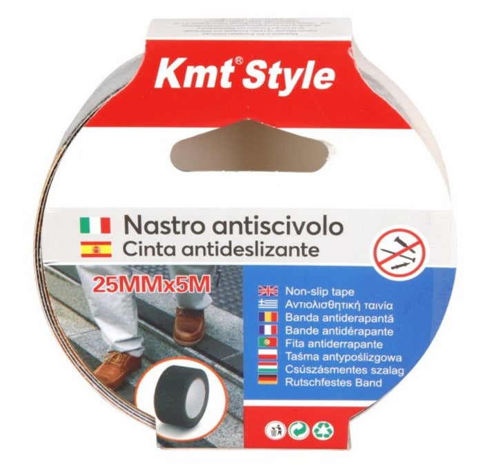 6 Pezzi Nastro Adesivo Antiscivolo Nero Giallo 25mm X 5mt