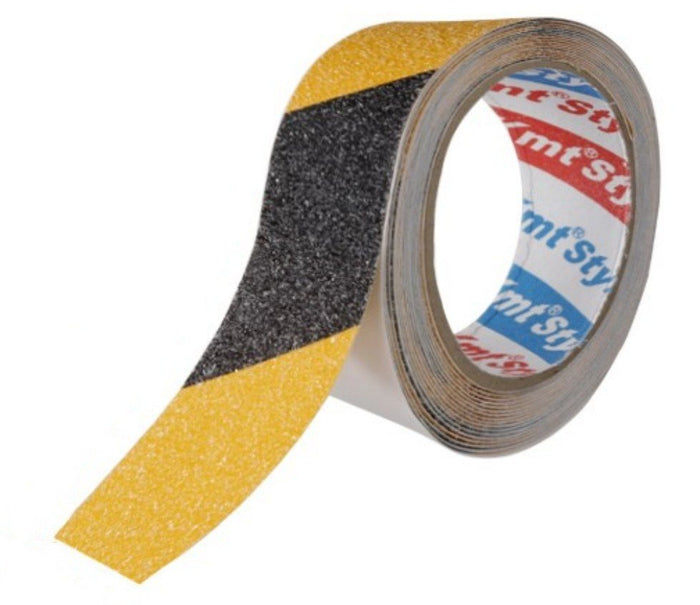 6 Pezzi Nastro Adesivo Antiscivolo Nero Giallo 25mm X 5mt