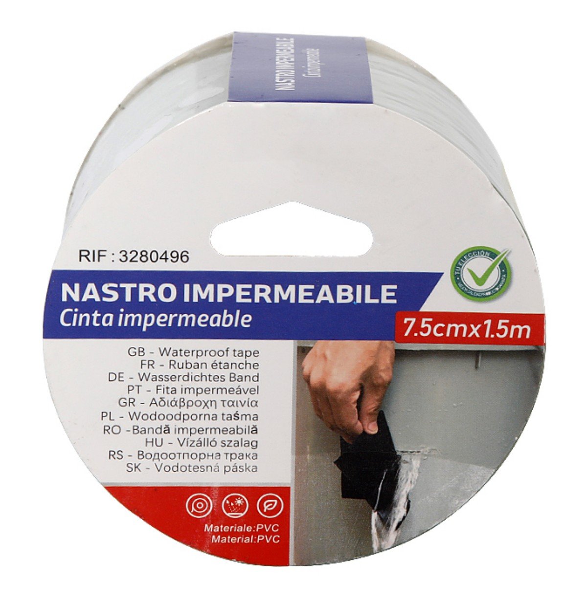 6 Pezzi Nastro Adesivo Impermabile PVC 75mm X 150cm Trasparente