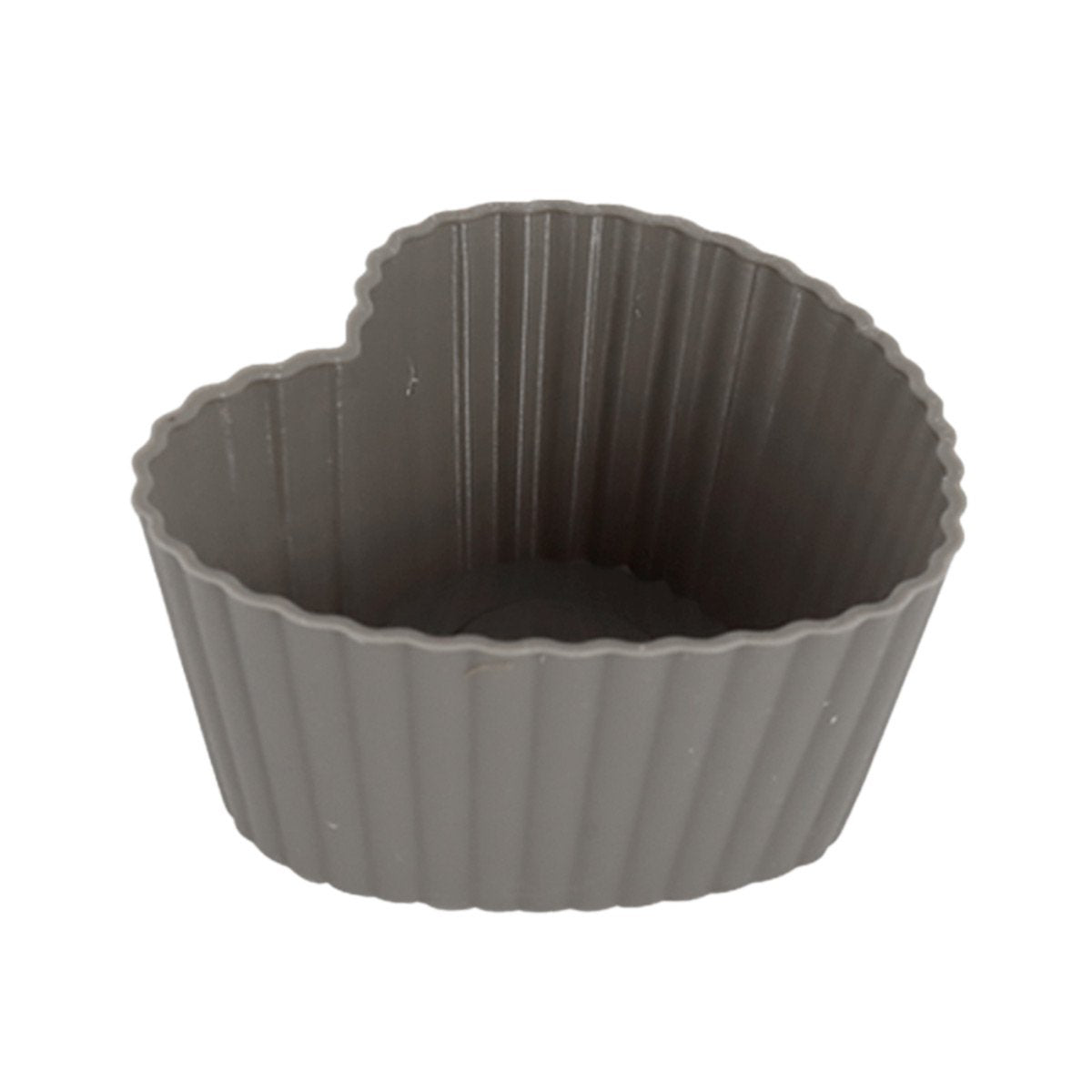 6 Pezzi Stampo Cuoricino Forma Muffin Cupcake Budini da 5 x 1.5 x 4cm in Silicone di Alta Qualit&agrave; Riutilizzabili