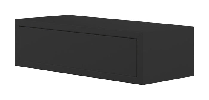 Mensola da Parete 1 Cassetto 45x13,4x20 cm in Fibra di Legno Lego Nero