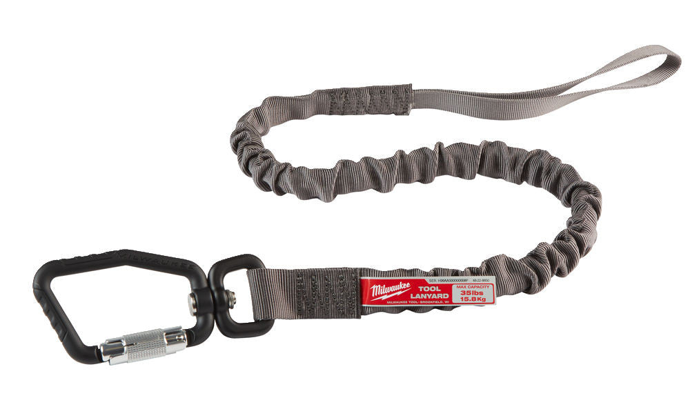 Lacci Anticaduta Con Moschettone Fino A 15,8Kg Grigio-Tool Lanyard 