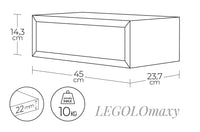 Mensola da Parete 1 Cassetto 45x13,4x23,7 cm in Fibra di Legno Lego Maxi Rovere Imperiale