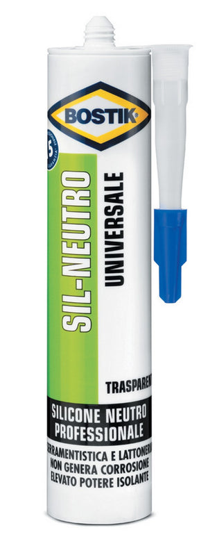 12pz bostik silicone neutro 300 ml trasparente 60109