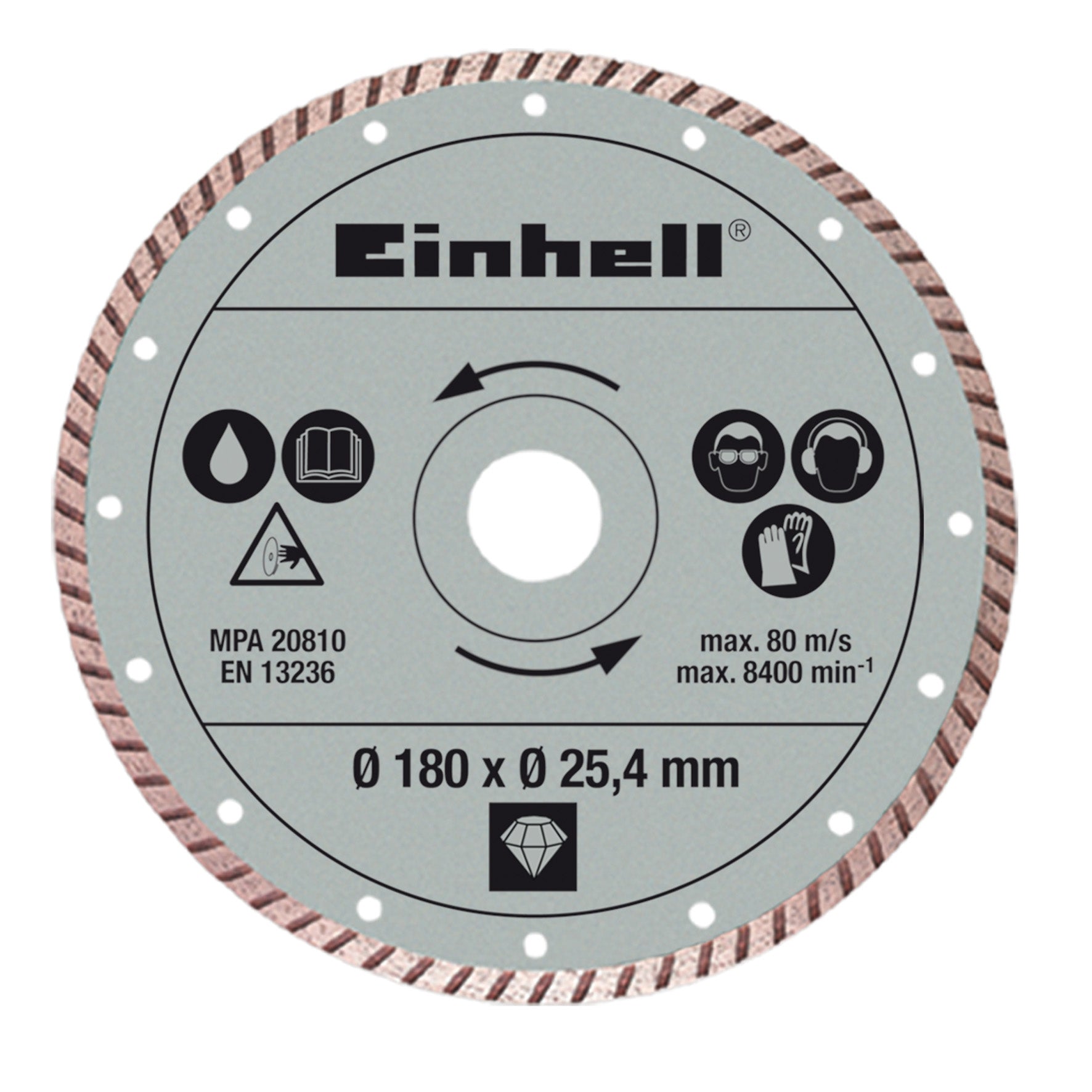 Einhell disco diamantato per tagliapiastrelle  mm.180x25,4x2,2 - Einhell