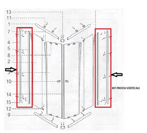 cf box doccia cm.70x90(kit profili verticali) cod:ferx.602143