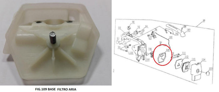 motosega j-sky zl2500(figura.109 base filtro) 602190