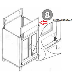 kit lavatoio resina bianco-(alzata frontale) cod:ferx.602314