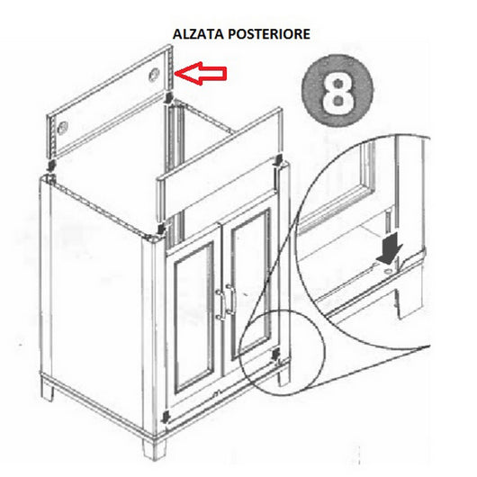 kit lavatoio resina bianco-(alzata posteriore) cod:ferx.602315