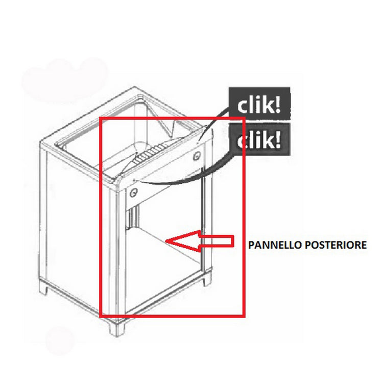 kit lavatoio resina bianco-(pannello posteriore) cod:ferx.602317