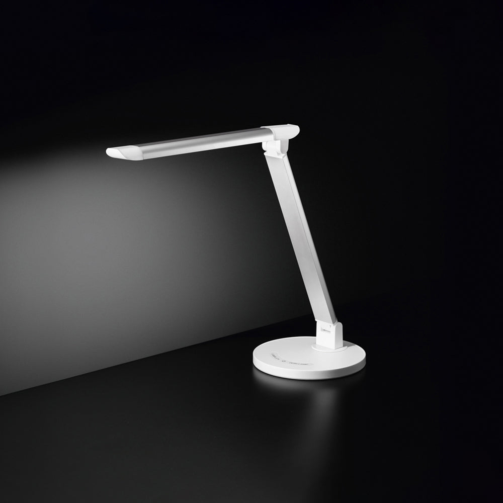 Lampada Da Scrivania In Alluminio Moderna Hal Bianco Satinato Led