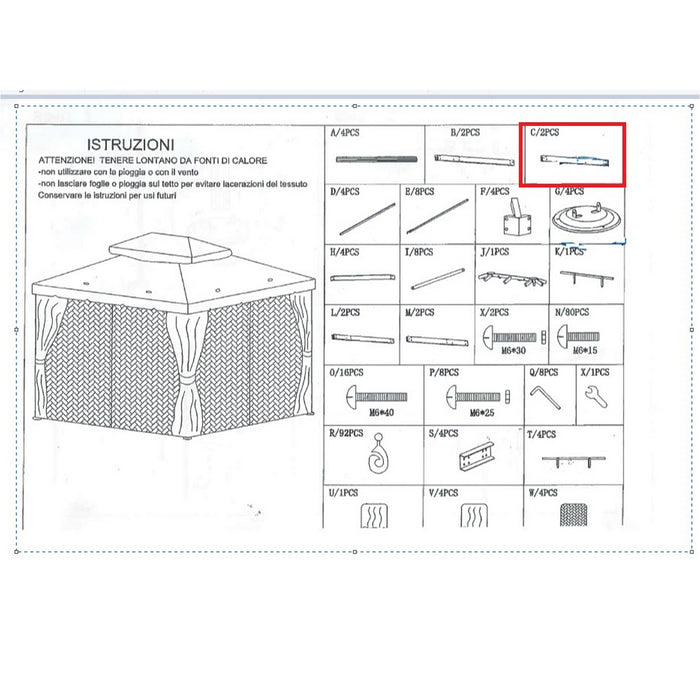 trave(c) per gazebo adventure magnum 602757