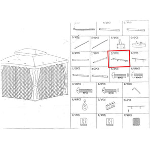 ZZ-CROCIERA (J)X GAZEBO ADVENTURE MT.3X4  PZ 1,0