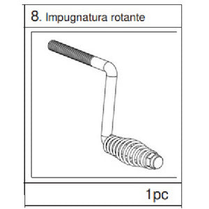 impugnatura rotante numero 8 x barbecue asado 602794