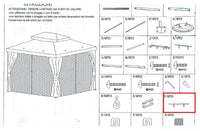 particolare t x gazebo adventure magnum 3,6x4,8 cod:ferx.602834