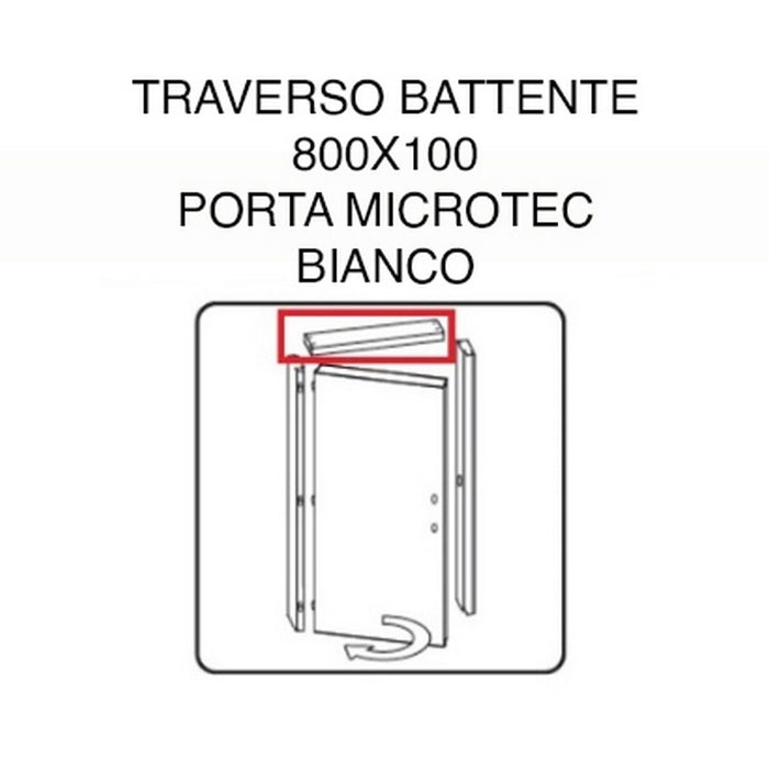 Traverso Battente 800X100 Porta Microtec Bianco