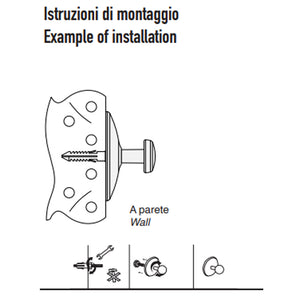 Pika shop 2 pz appendino da parete modello lia rosso