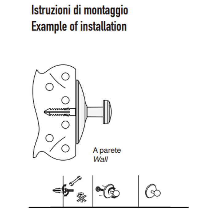 Pika shop 2 pz appendino da parete modello lia rosso