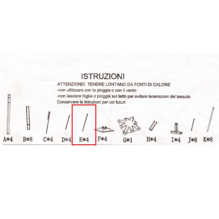 particolare e per gazebo in acciaio smeralda mt.3x3 cod:ferx.603095