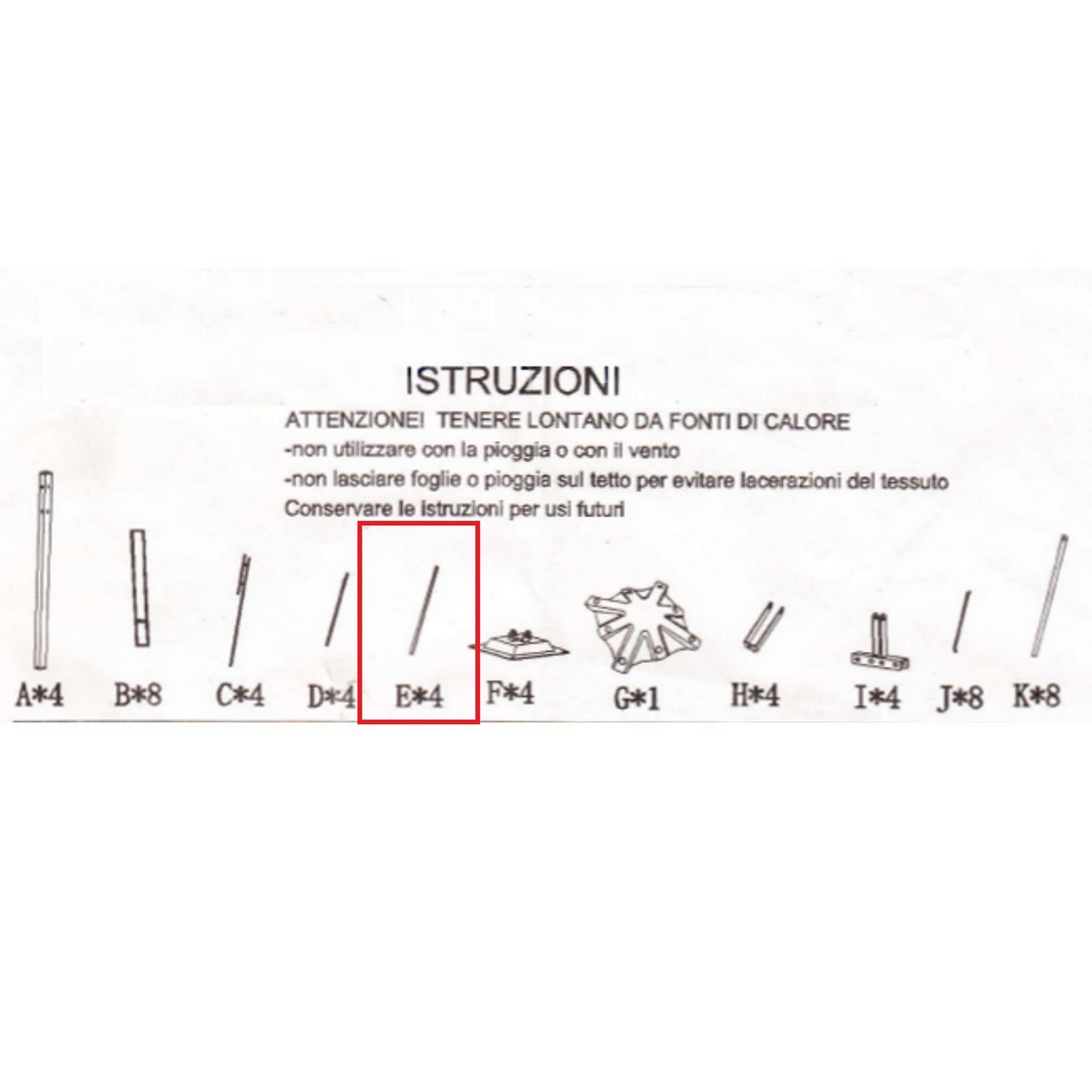 particolare e per gazebo in acciaio smeralda mt.3x3 603095