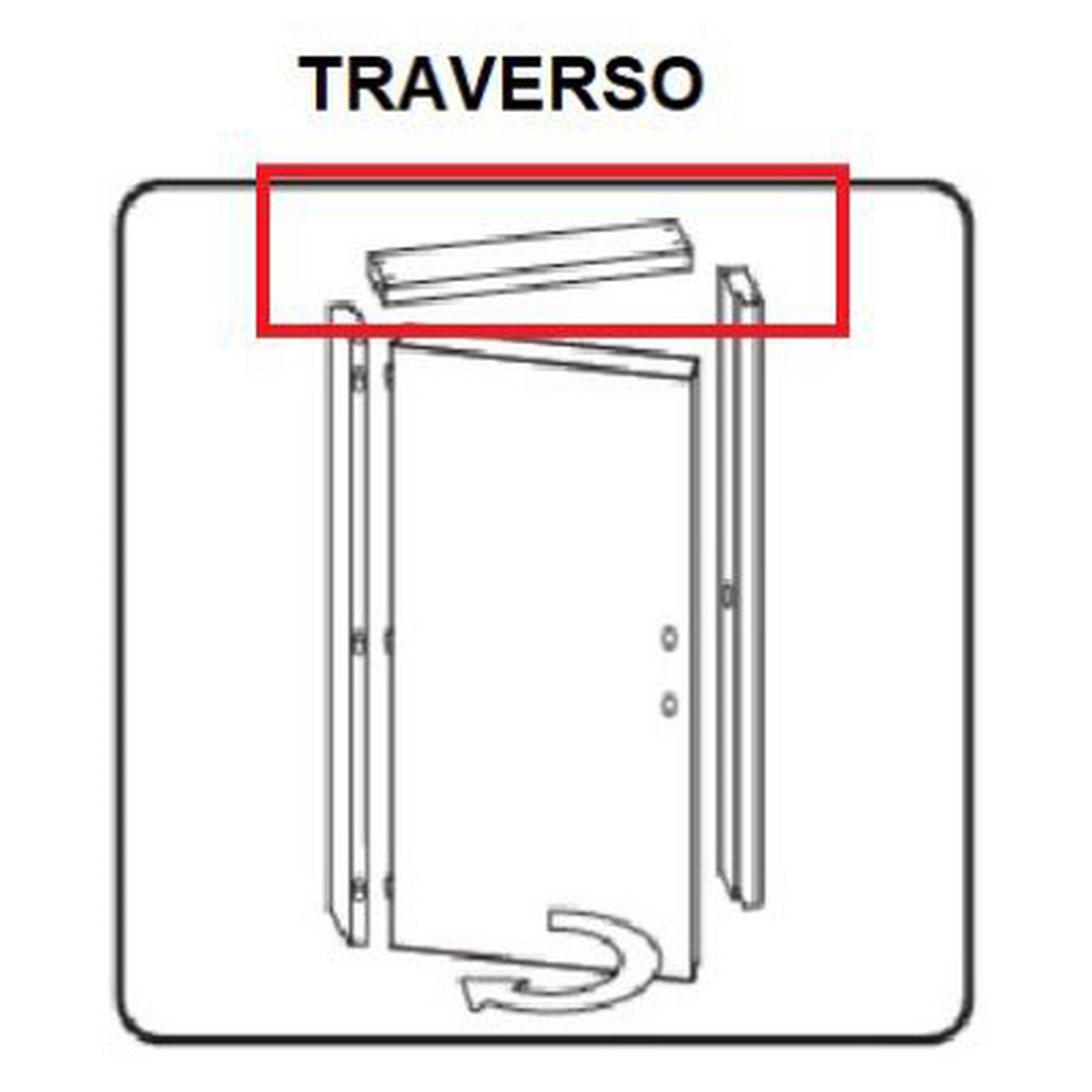  Traverso Battente Per Porta Microtec Ciliegio 210X80 Cm