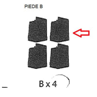 piedino b per pattumiera 2 ante cm. 68x37x90h art plast 603230