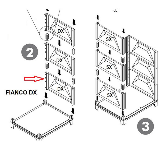 fianco dx per kit lavatoio resina antiacido cod:ferx.603260